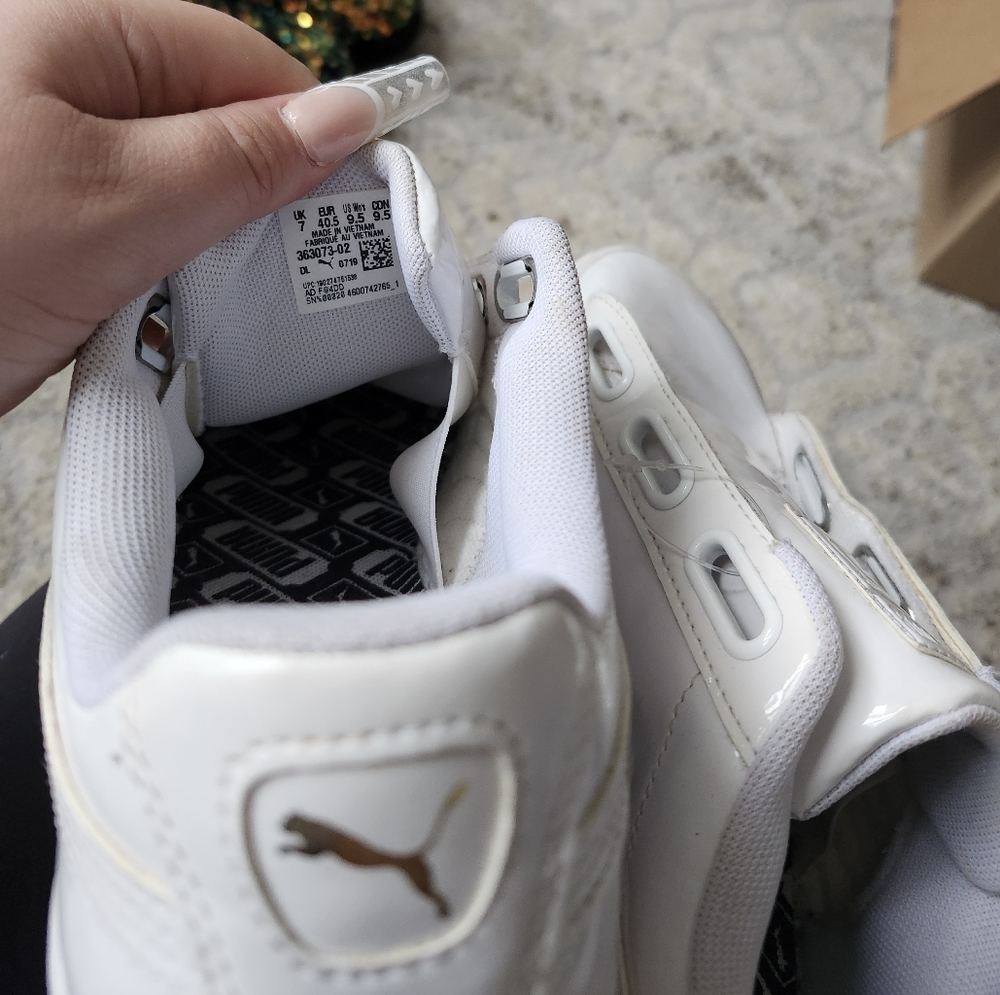 Womens white puma basketball shoes